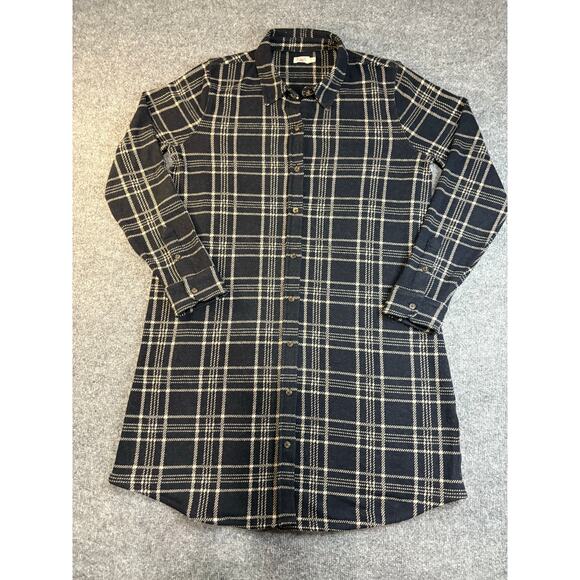 Faherty Legend Womens Flannel Shirt Dress Button Up PLaid Long Sleeve SOFT XL - Picture 1 of 8